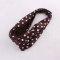 Nut-brown polka dot baby headband for kids