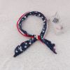 American flag bunny ear ribbon wire headband