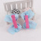Blue polka dot bow hair clip for kids