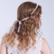 Chiffon ribbon ivory pearl hair band