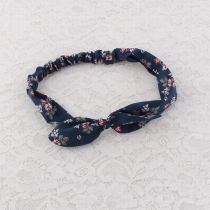 Urban floral printed bow knot headband