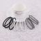 5mm nice tension black and white rubber hair tie set