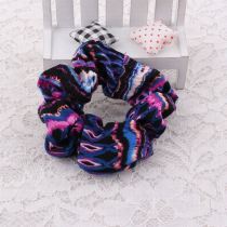 Multi purple silk hair scrunchie wholesale