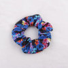 New style silk-screen floral hair scrunchie for hair