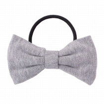Gray lycar bow hair tie for girl