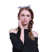 Girls chiffon print bow hairband for 2017