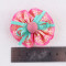Baby ribbon flower hair clip with button