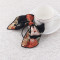 Large floral chiffon bowknot hair tie for women