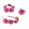 Color custom child rose hair accessories set