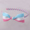 Rainbow colors girl ribbon bow hair band set