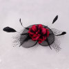 Mesh feather birdcage veil flowers fascinators bridal headpiece