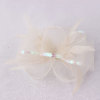 Ivory bow feathers bridal wedding hat fascinator uk