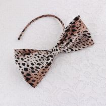 Printable leopard big bow hair band for girls