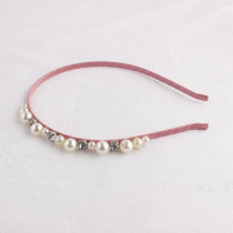 Pink wedding headbands with pearls supplier
