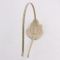 Gold silk matcha leaves shape hair band for wedding