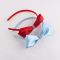 Plained red large ribbon bow alice band kids