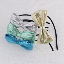Sequin large bow hair hoop for girls