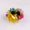 New silk daisy flower bun wrap ring garland for girl
