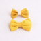 Banana yellow glitter ribbon bow hair clip set for kids