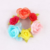 Fashion show rose flower scrunchie supplier