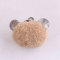 8cm bear ear handbag faux fur pom pom keychain China supplier