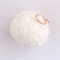 9cm White faux rabbit fluffy ball car keyring bag keychain