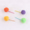 Sweet candy-colored pom pom ball hair pin for child