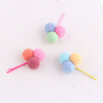 Wholesale baby sweet pom pom ball hairpin