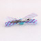 New stripe ribbon bow hair clip with pom pom ball