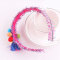 New colors pom pom hair band with tassel