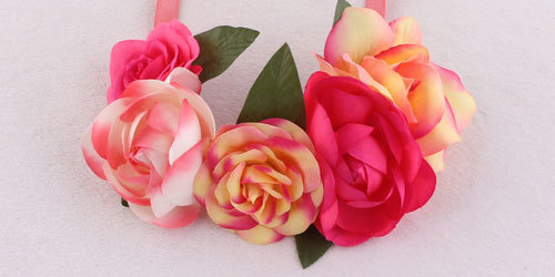 festival flower rose headband