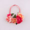 Romantic pink rose flower crown elastic headband wholesale