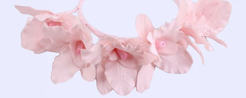 affordable pink orchid flower crown just to make amazing for your daily life