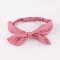 Adjustable fashion stripes rabbit bowknot korean headband with stud