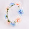 Light pink and blue unique rose flower garland for girl