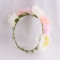Lovely colorful girls rose flower crown headwrap spring