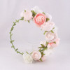 Romantic Pink Rose Flower Crown, wedding hair accessories, Coachella floral crown