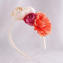Fiery-red kid rose flower hair accessory China company