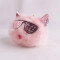 10cm Cool spectacled cat ear pom pom ball keychain furry pom pom accessory