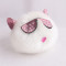10 cm Spectacled cat ear faux fur pom pom keychain furry handbag accessory