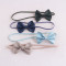 China company lovely new born baby girl leather bow headband for toddlers
