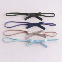 Unique babies girl leather bowknot headband chinese manufacturer