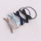 Girls PU leather bowknot ponytail holder hair rope tie in China