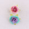 Double colors artificial mini rose flower hair clip bay girl