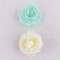 China company green/yellow silk flower rose hair clip for girls