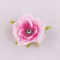 High quality pink rhinestone silk flower rose hair clip uk