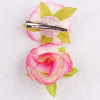 Fascinating mini silk flower rose hair pins women flower hair piece
