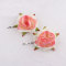 Unique items coral peach silk flower bobby pins China factory