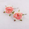 Unique items coral peach silk flower bobby pins China factory
