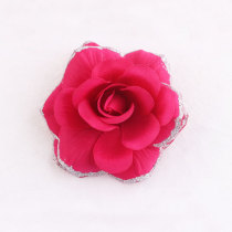 Large artificial rose hair clip party dancing maschera hair accessory